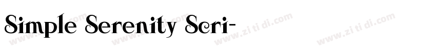 Simple Serenity Scri字体转换